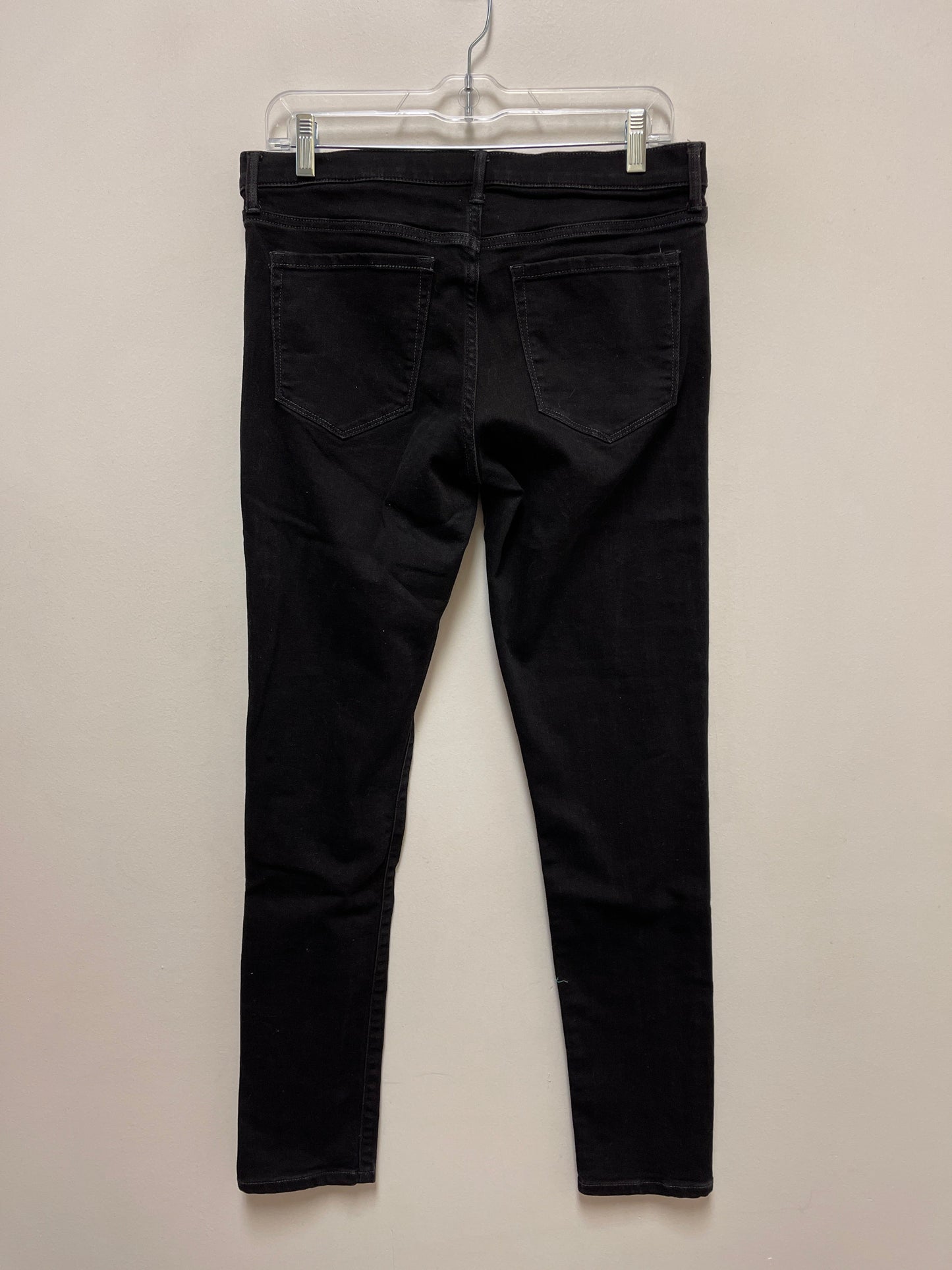 Jeans Skinny By Banana Republic In Black Denim, Size: 10