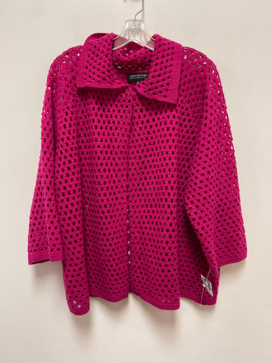 Cardigan By Jones New York In Pink, Size: 2x