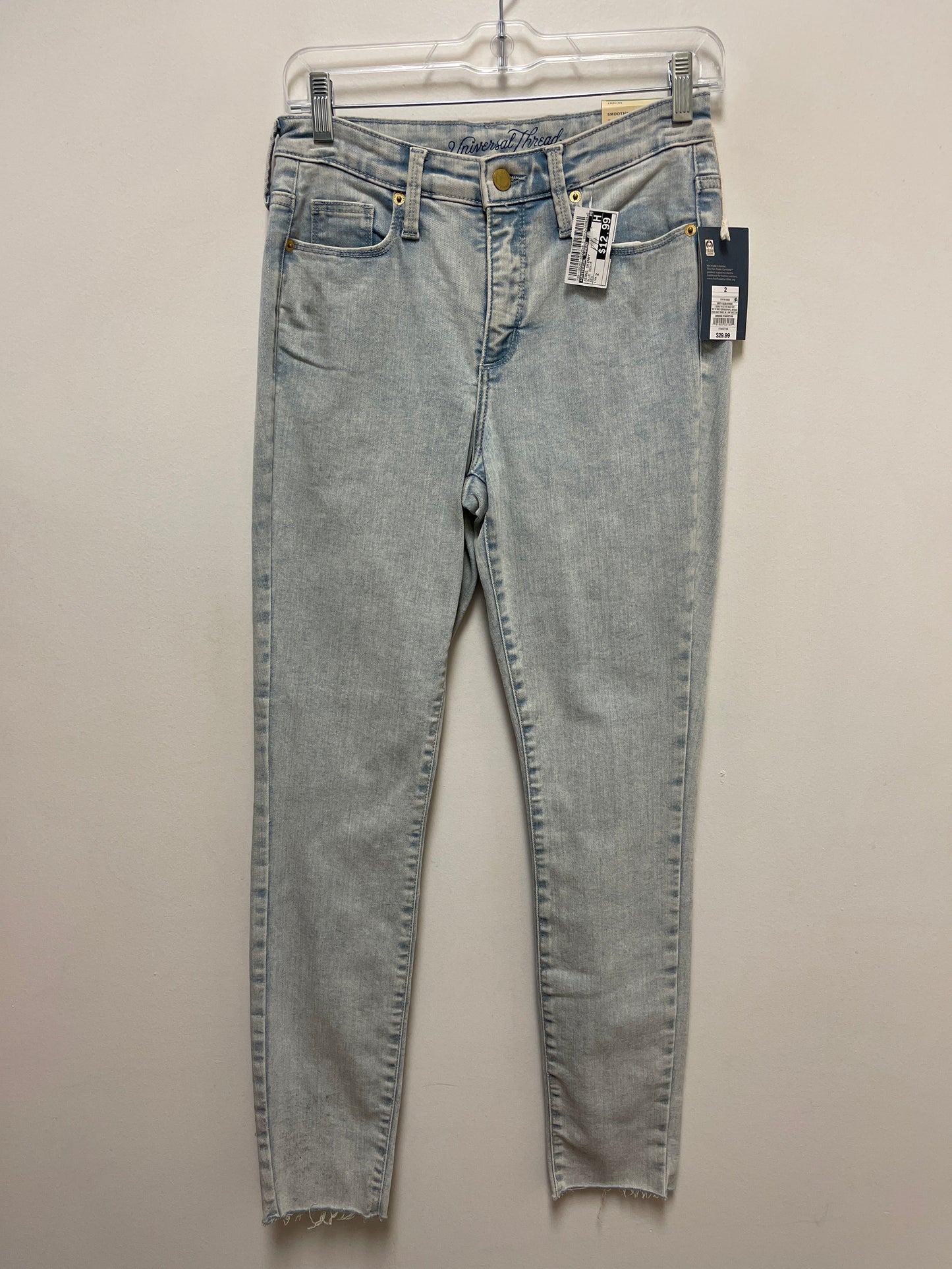 Jeans Skinny By Universal Thread In Blue Denim, Size: 2