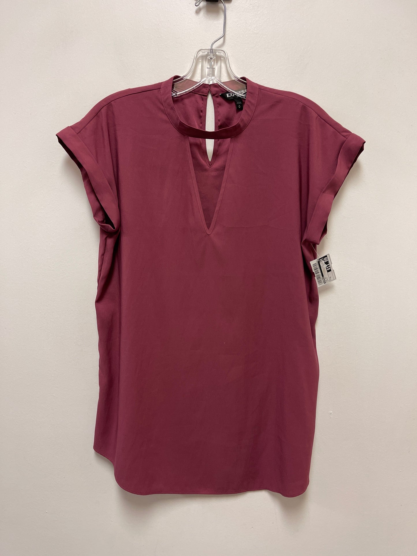 Top Short Sleeve By Express In Purple, Size: M