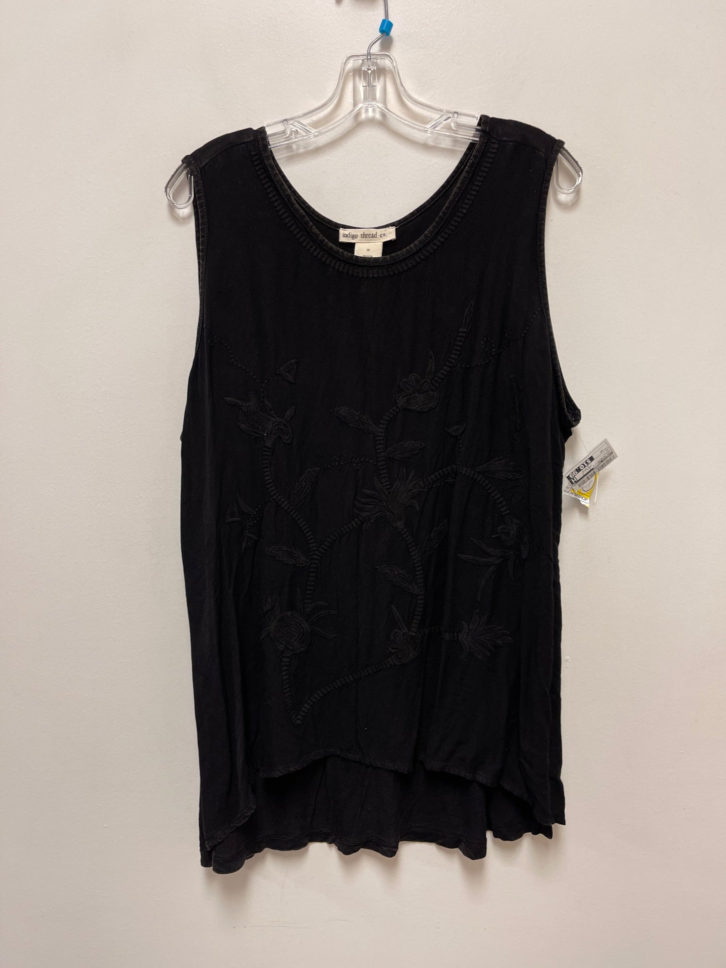 Top Sleeveless By Indigo Thread In Black, Size: 1x