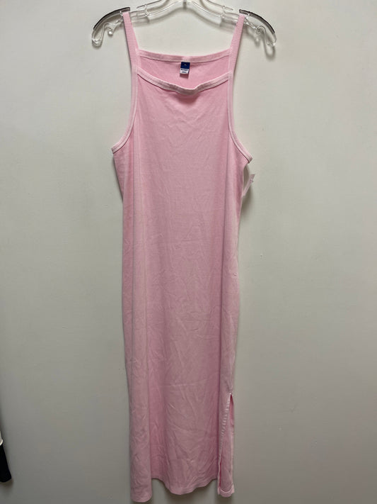 Dress Casual Midi By Old Navy In Pink, Size: Xl