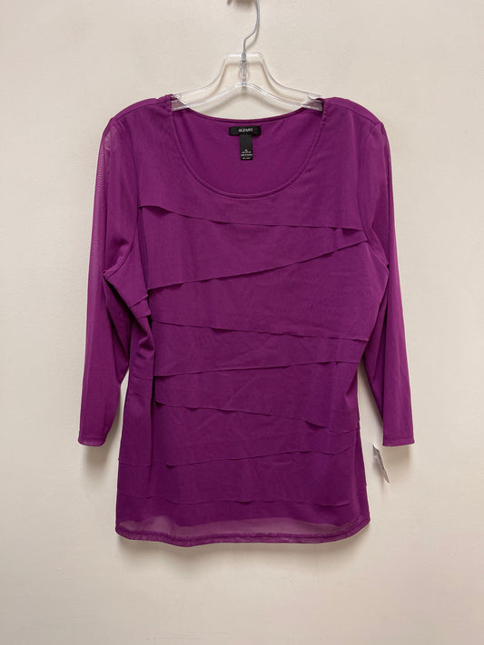 Top Long Sleeve By Alfani In Purple, Size: Xl