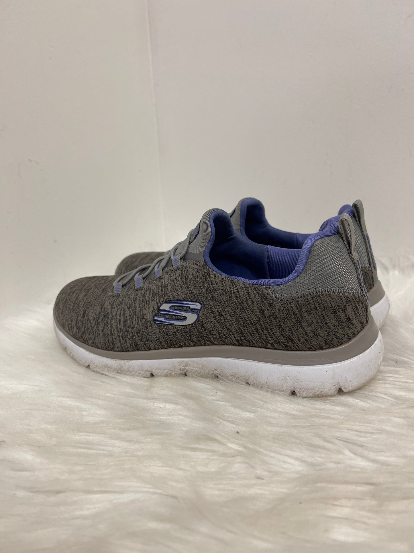 Shoes Athletic By Skechers In Grey, Size: 7