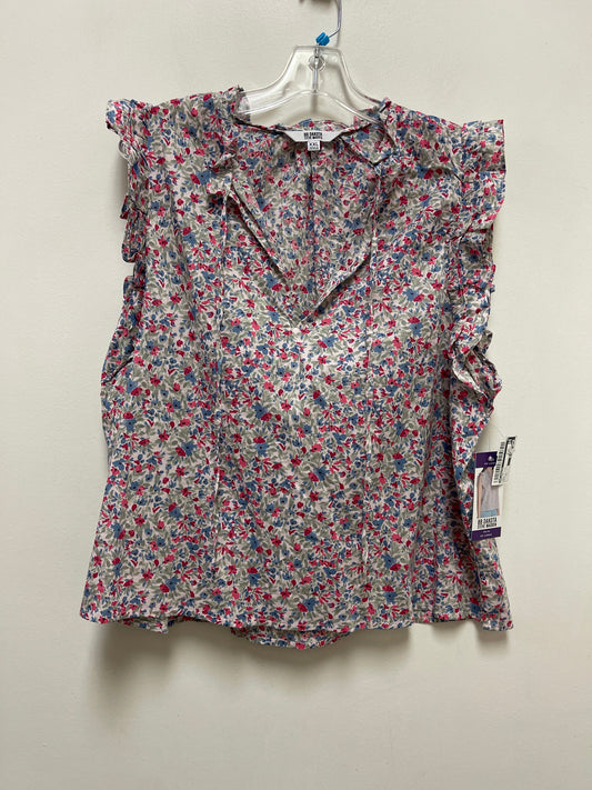 Top Short Sleeve By Bb Dakota In Blue & Pink, Size: 2x