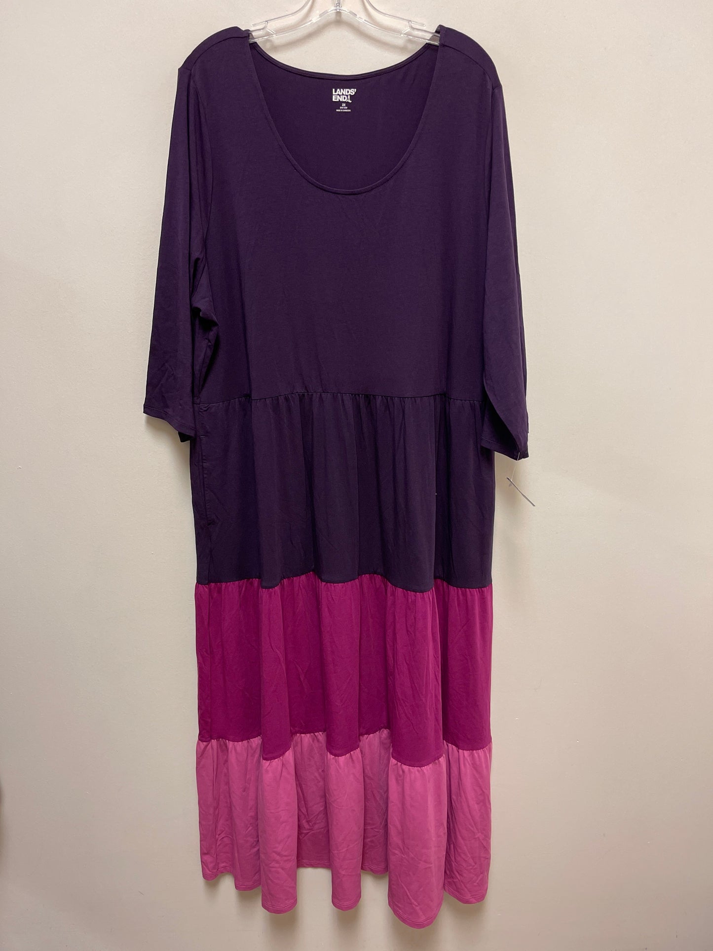 Dress Casual Maxi By Lands End In Purple, Size: 2x