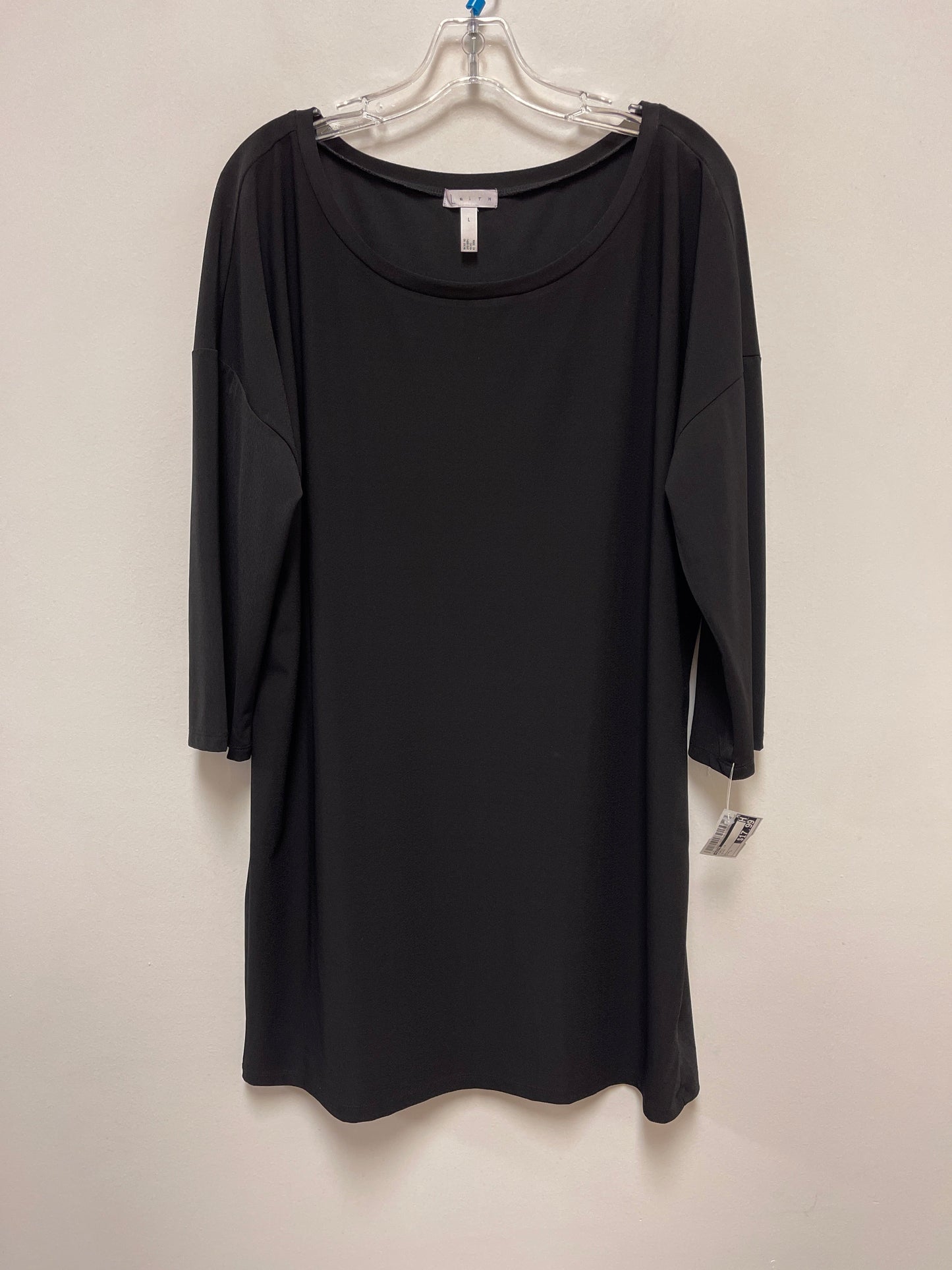 Tunic Long Sleeve By Leith In Black, Size: L