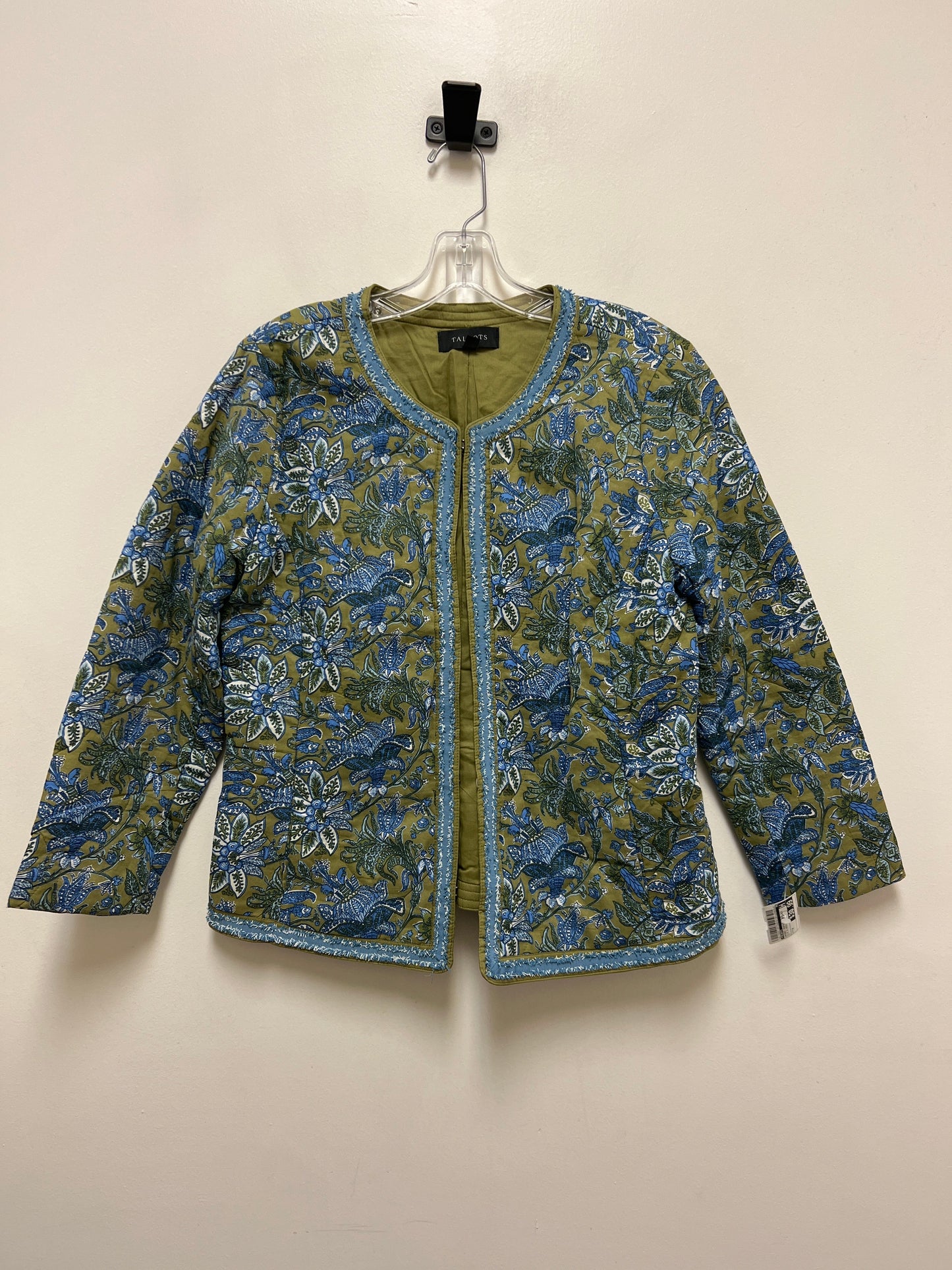 Jacket Puffer & Quilted By Talbots In Blue & Green, Size: M