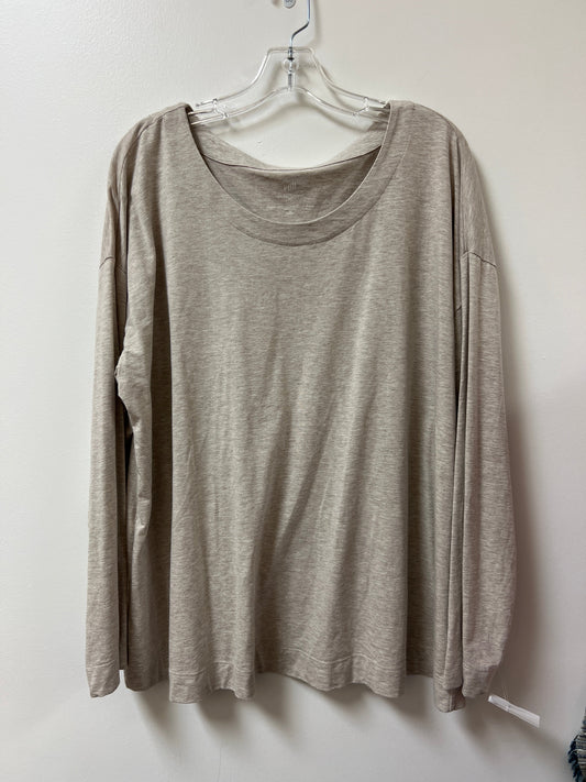 Top Long Sleeve By J. Jill In Cream, Size: 2x