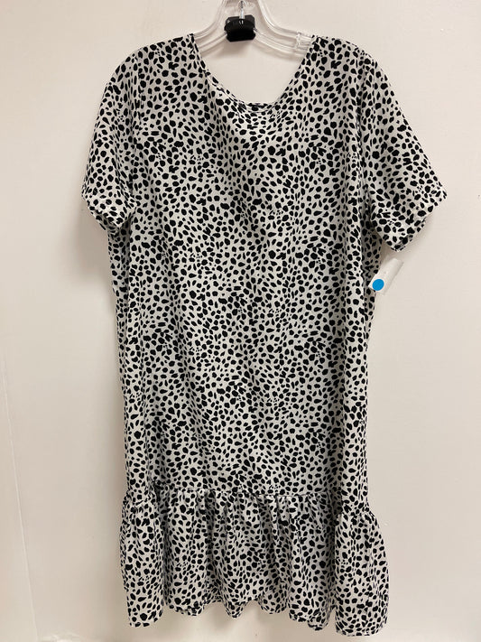 Dress Casual Midi By Shein In Black & White, Size: Xl