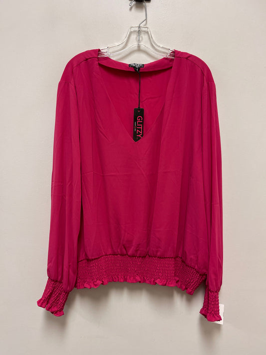 Top Long Sleeve By Clothes Mentor In Pink, Size: 4x