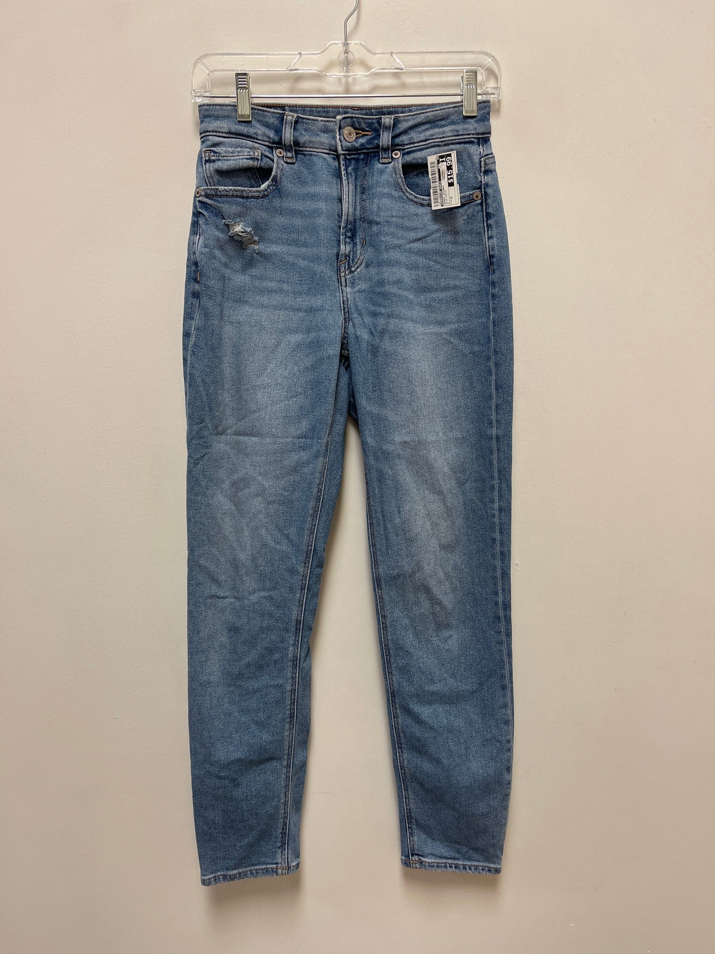 Jeans Skinny By American Eagle In Blue Denim, Size: 0