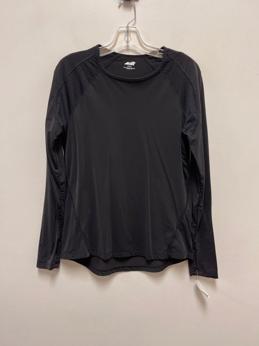 Athletic Top Long Sleeve Collar By Avia In Black, Size: M