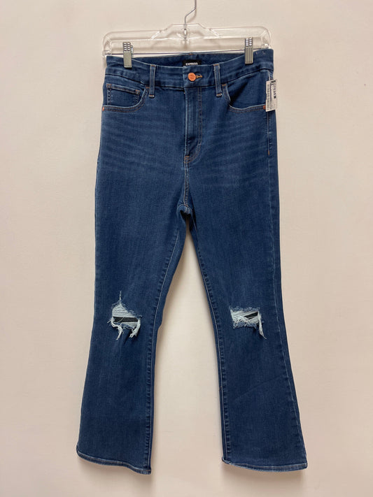 Jeans Flared By Express In Blue Denim, Size: 8