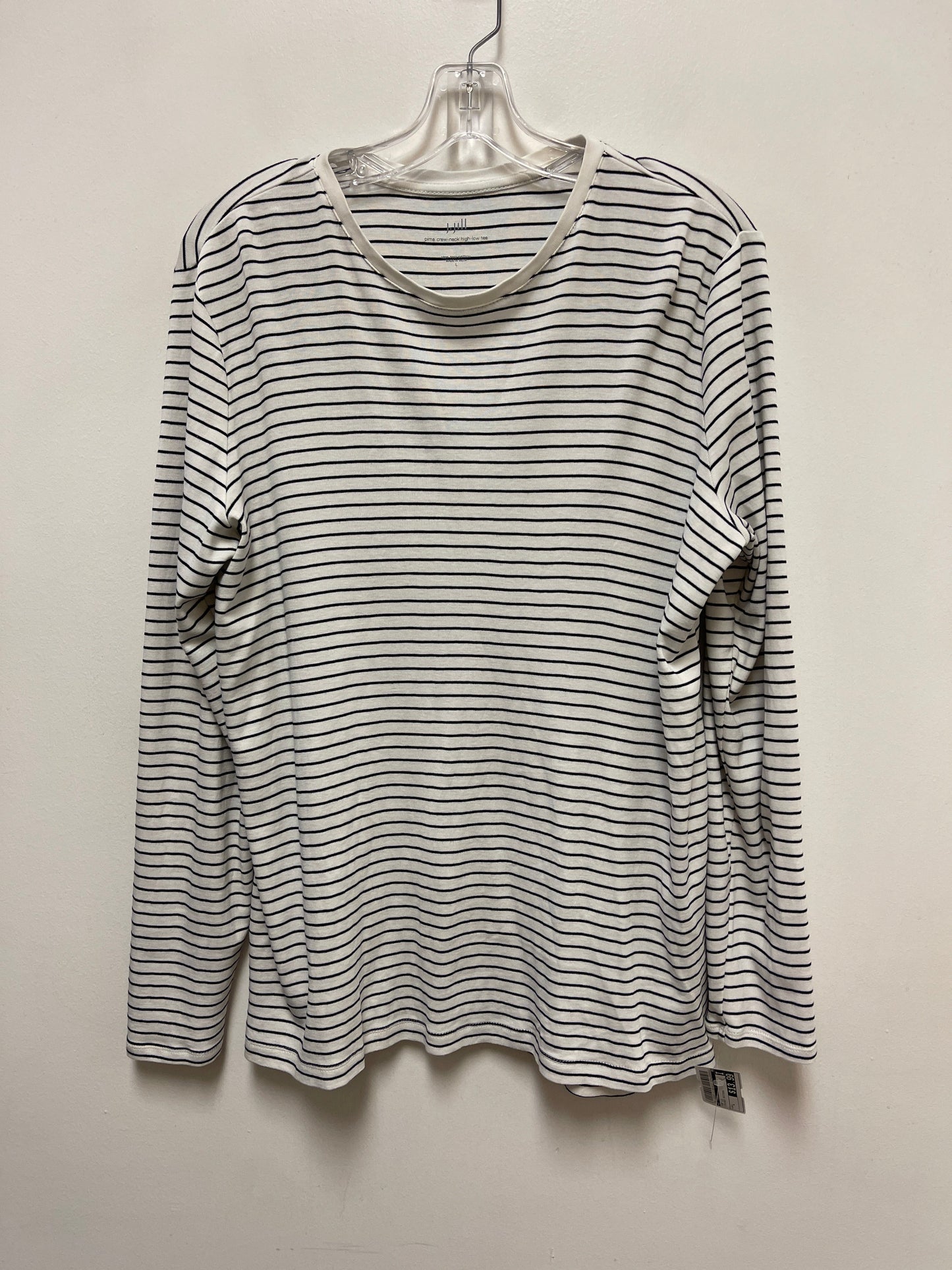 Top Long Sleeve By J. Jill In Striped Pattern, Size: L