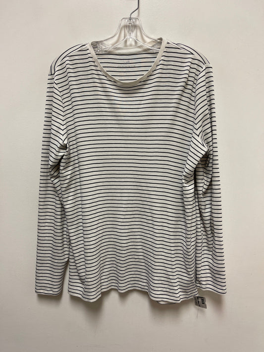 Top Long Sleeve By J. Jill In Striped Pattern, Size: L