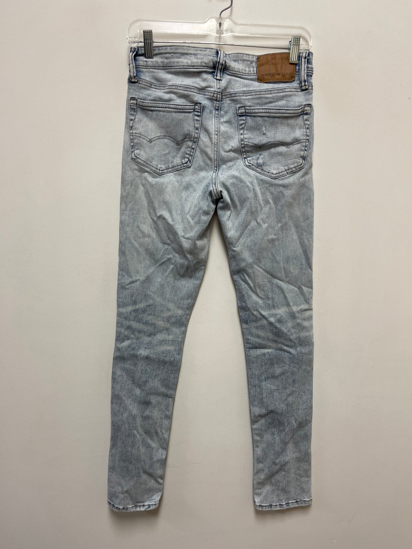 Jeans Skinny By American Eagle In Blue Denim, Size: 8