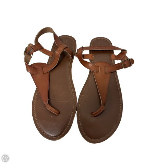 Sandals Flats By Mossimo In Brown, Size: 11