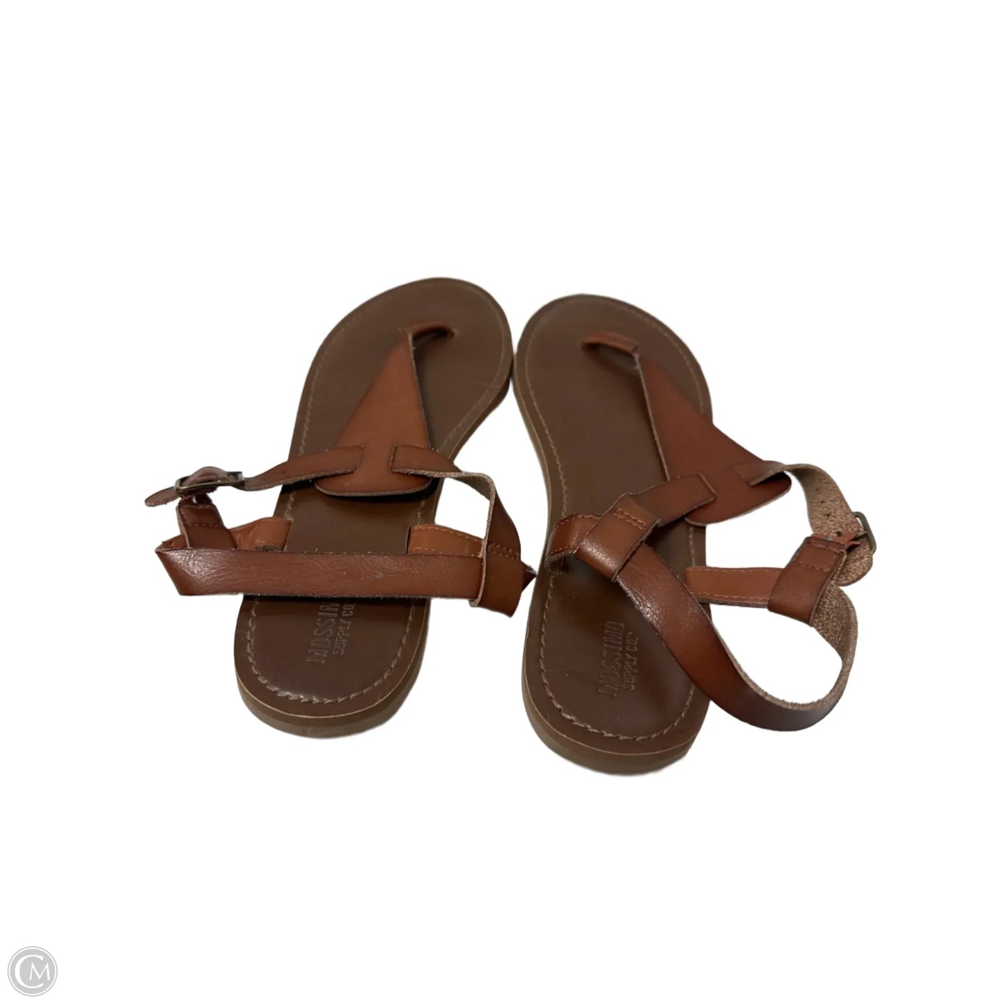 Sandals Flats By Mossimo In Brown, Size: 11