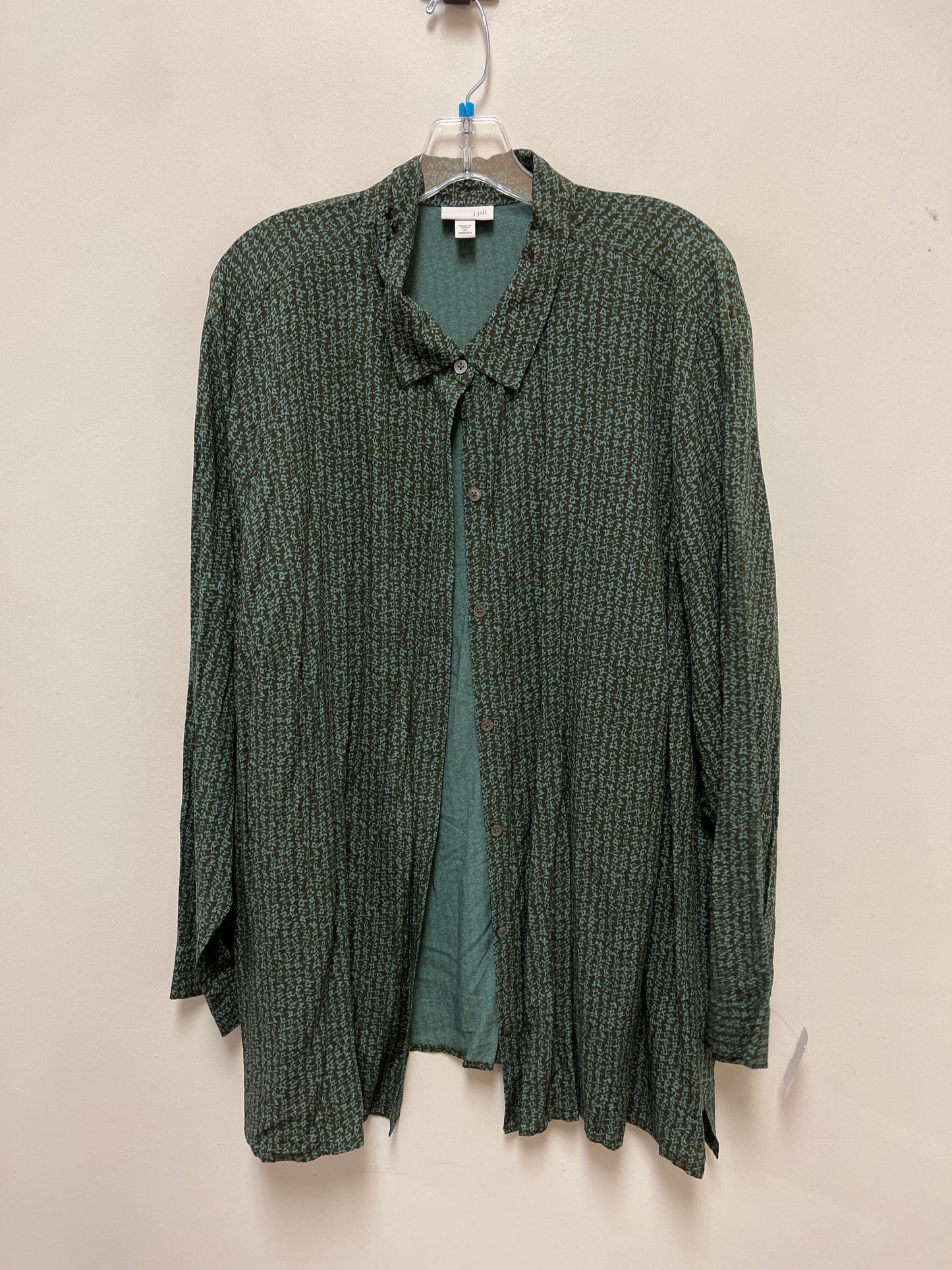 Top Long Sleeve By J. Jill In Green, Size: 3x