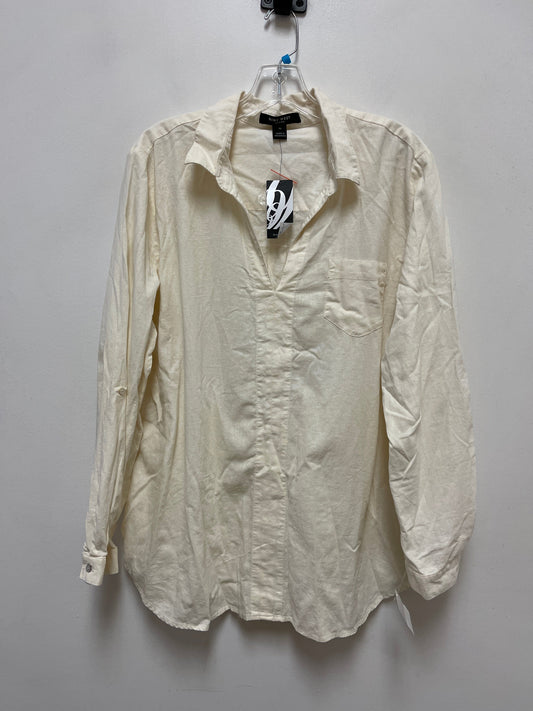 Top Long Sleeve By Nine West In Cream, Size: Xl