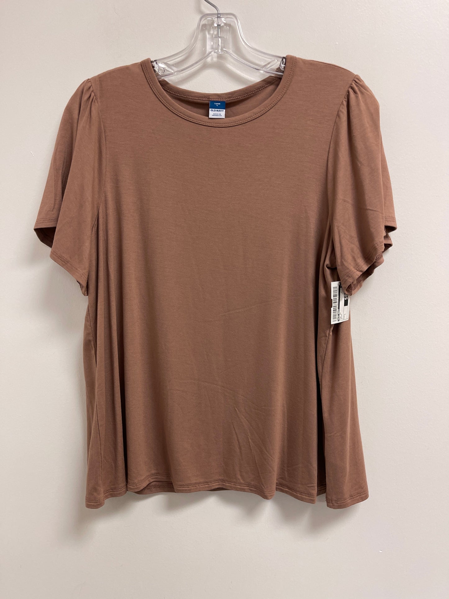 Top Short Sleeve By Old Navy In Brown, Size: L