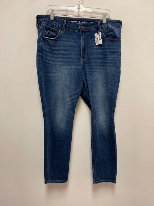 Jeans Skinny By Old Navy In Blue Denim, Size: 16