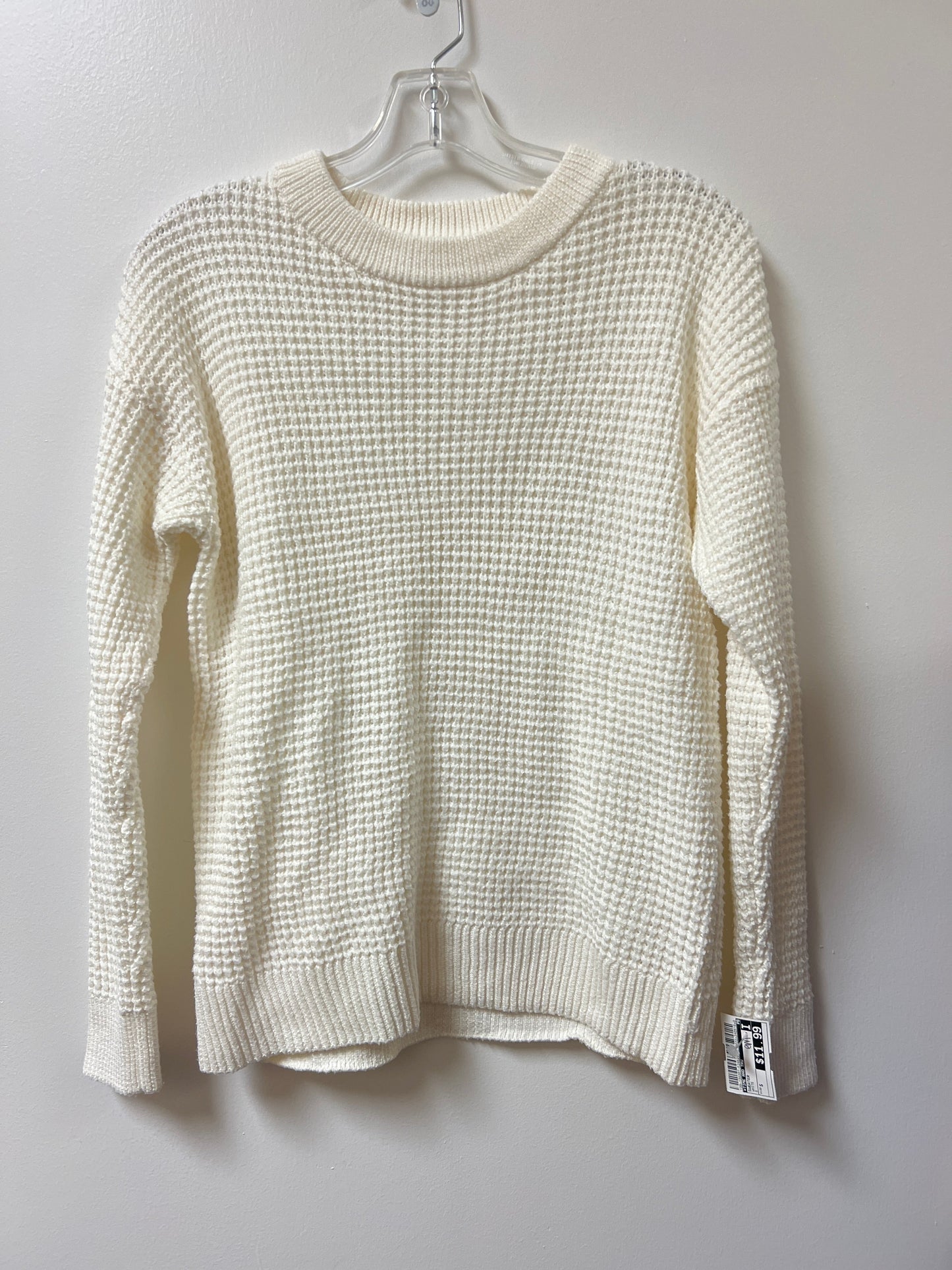 Sweater By Time And Tru In White, Size: S