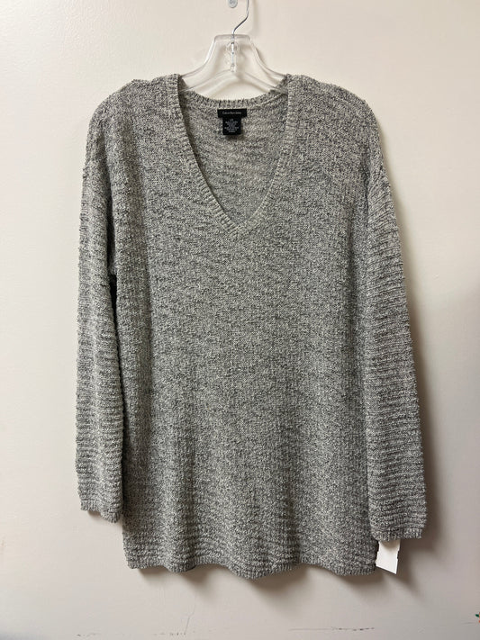 Top Long Sleeve By Calvin Klein In Grey, Size: L