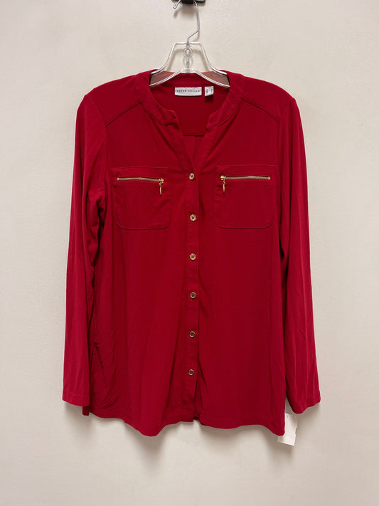 Top Long Sleeve By Susan Graver In Red, Size: S