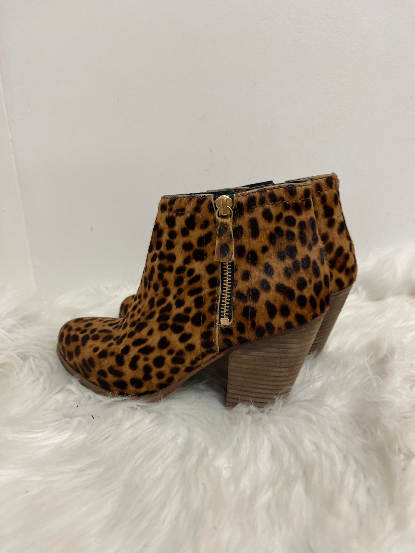 Boots Ankle Heels By Boden In Animal Print, Size: 8.5