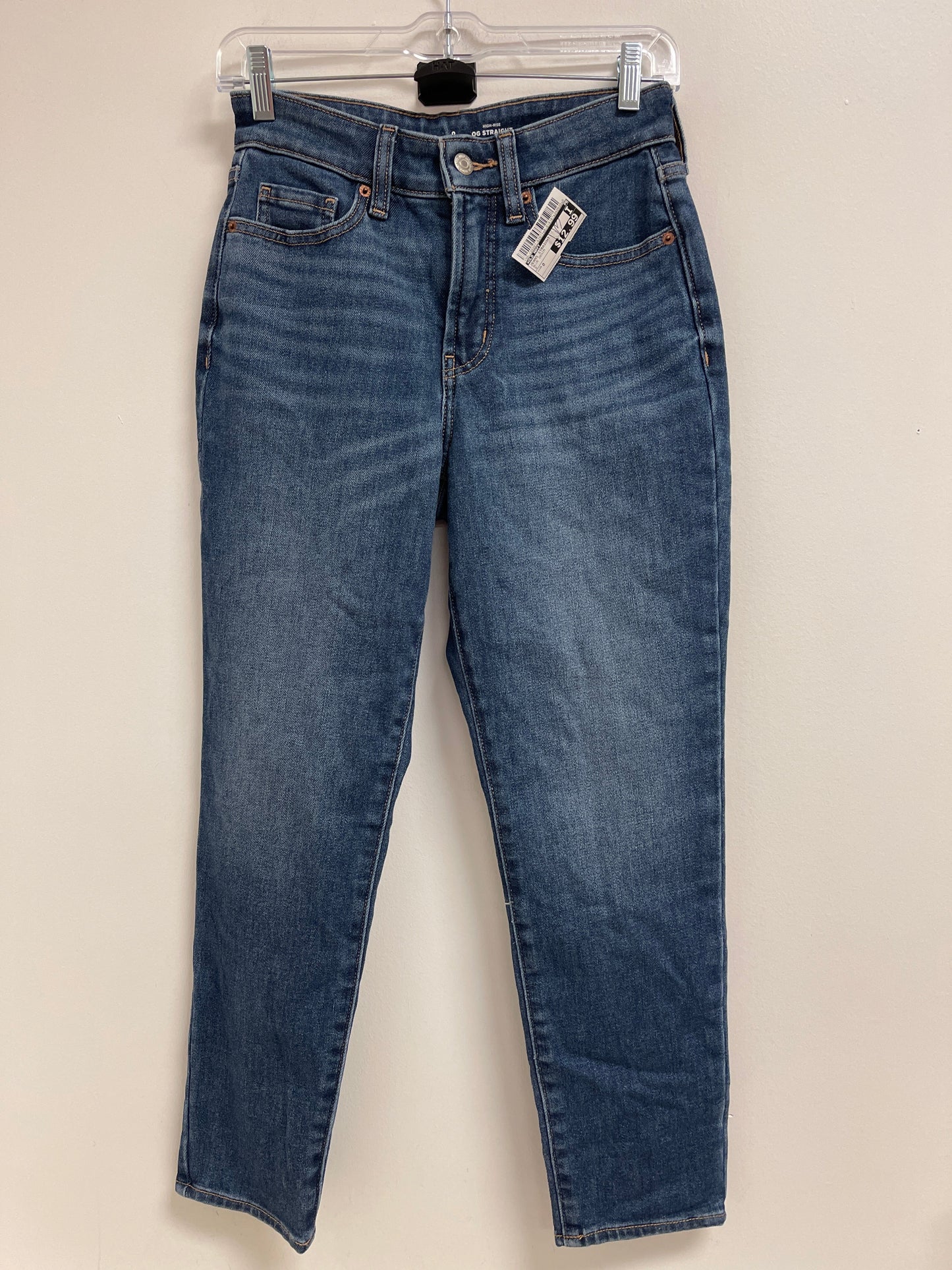 Jeans Straight By Old Navy In Blue Denim, Size: 0