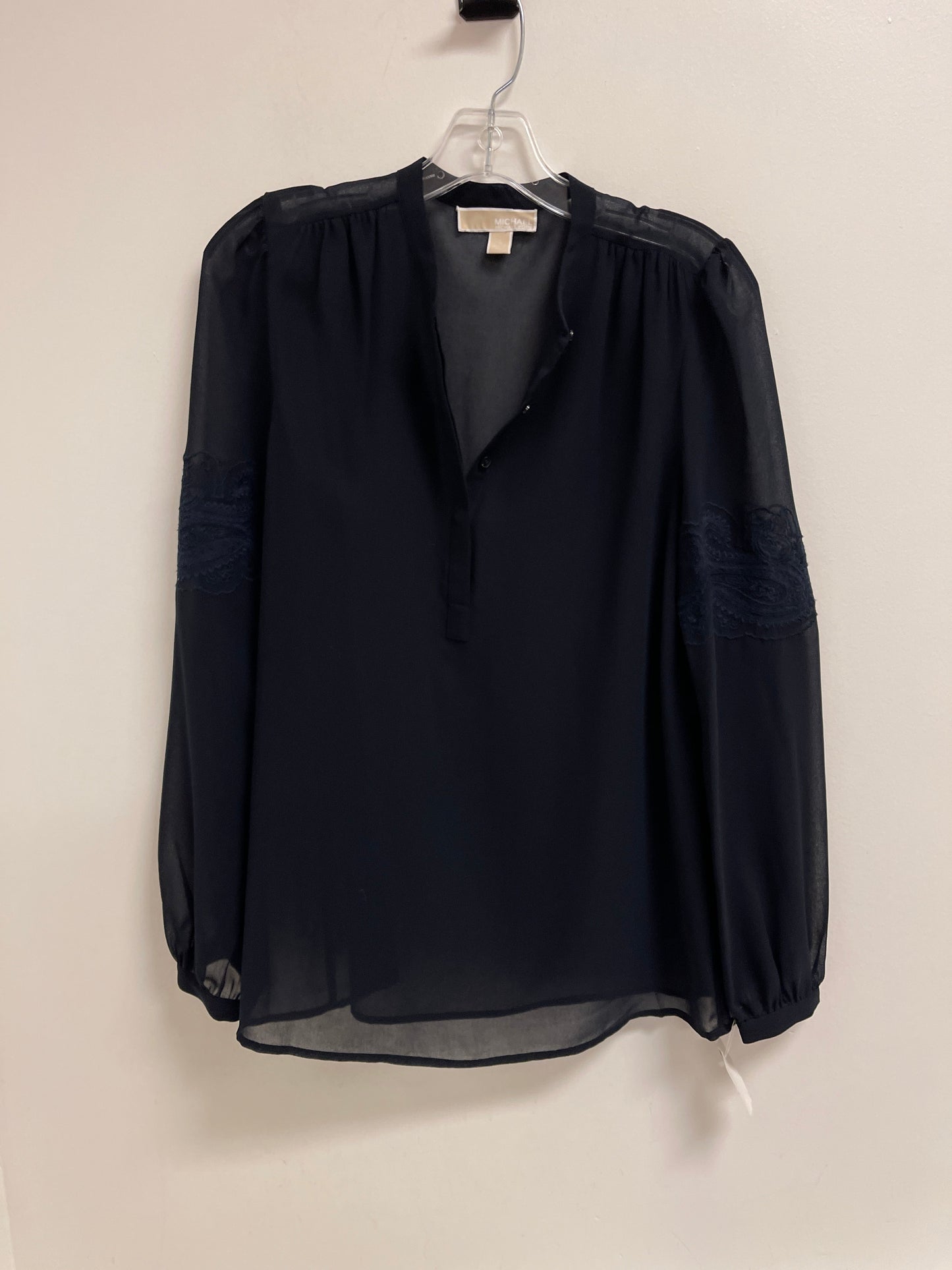 Top Long Sleeve By Michael By Michael Kors In Navy, Size: S