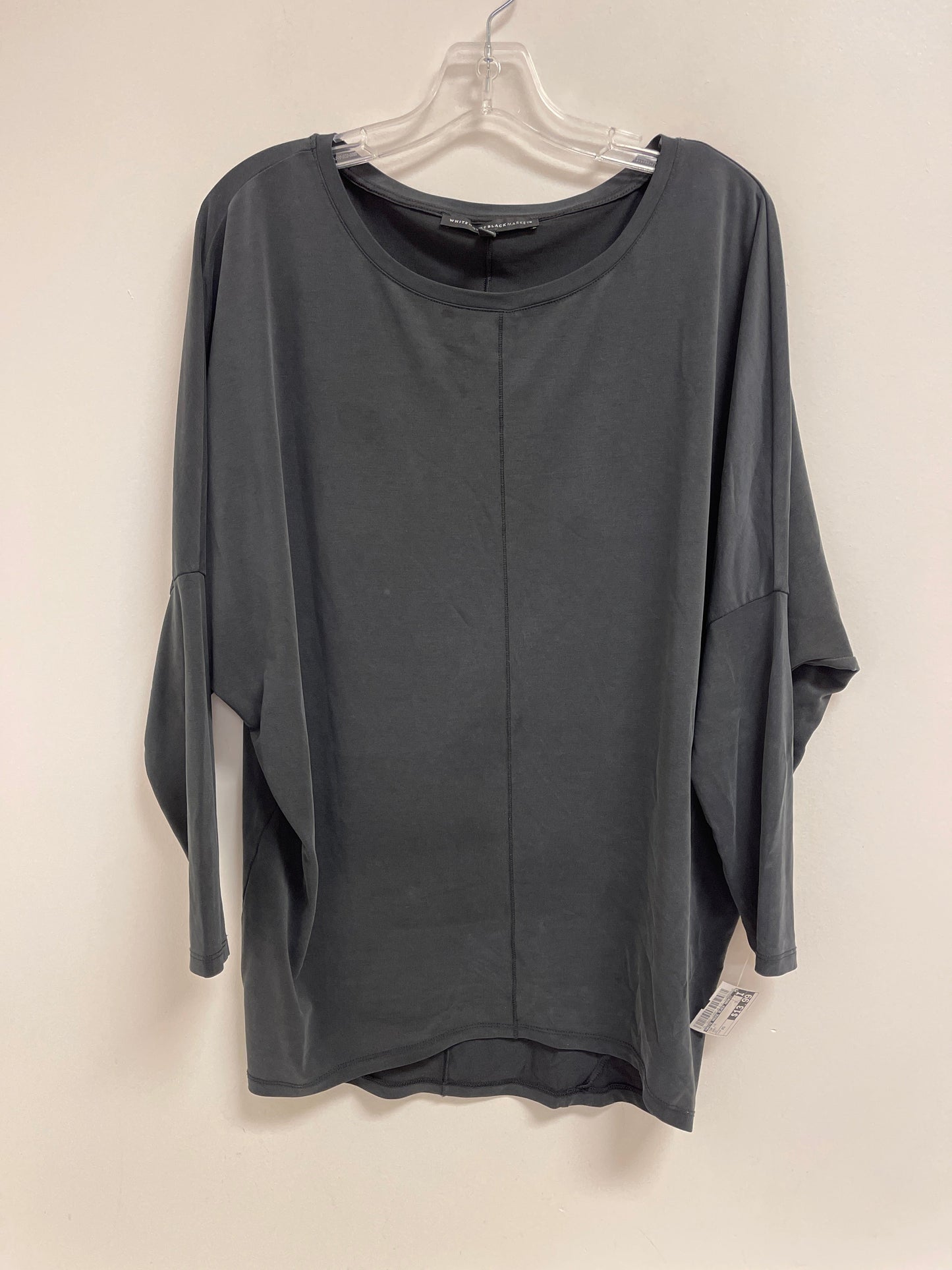 Top Long Sleeve By White House Black Market In Grey, Size: Xs