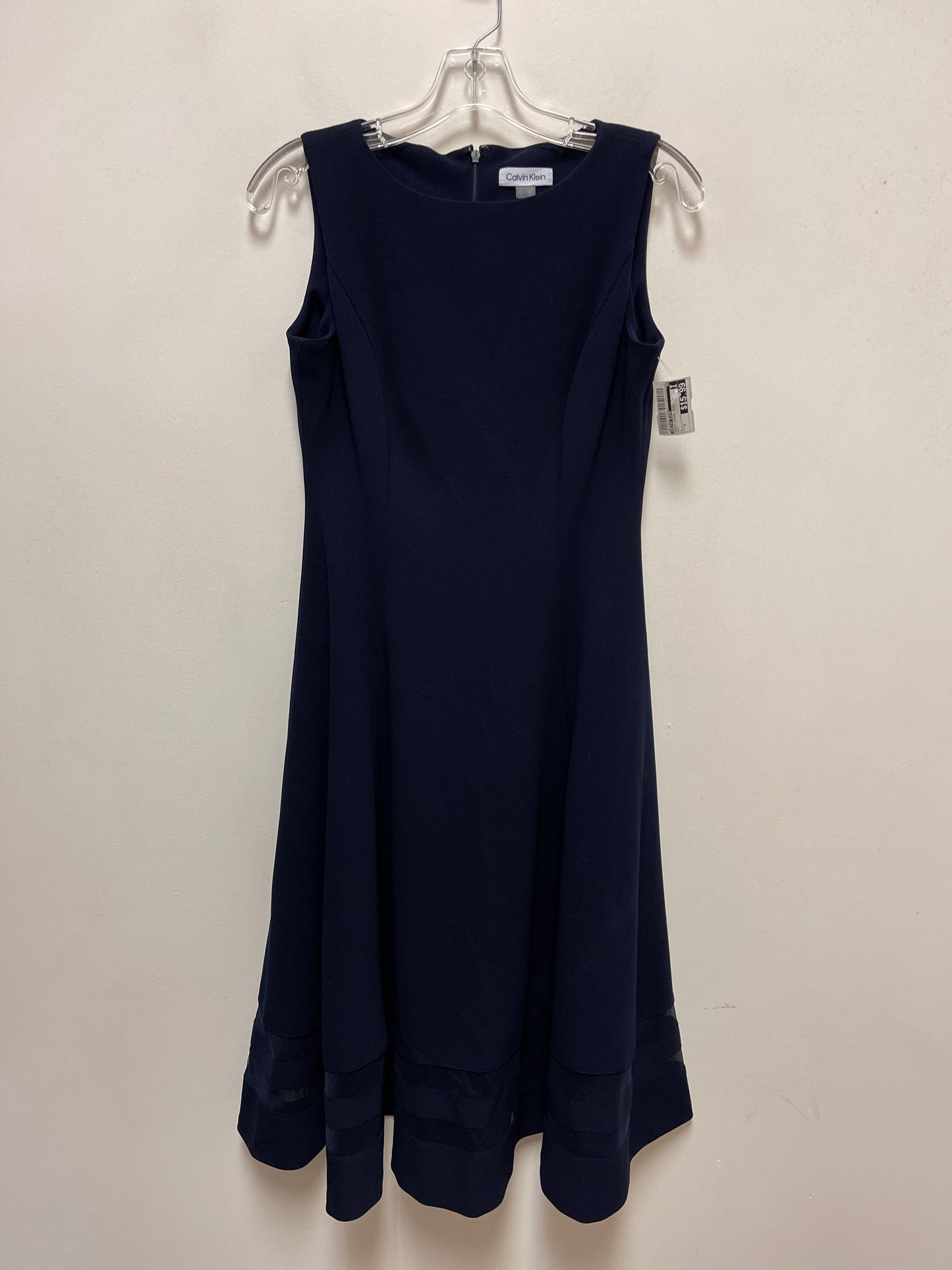 Dress Casual Midi By Calvin Klein In Navy, Size: S