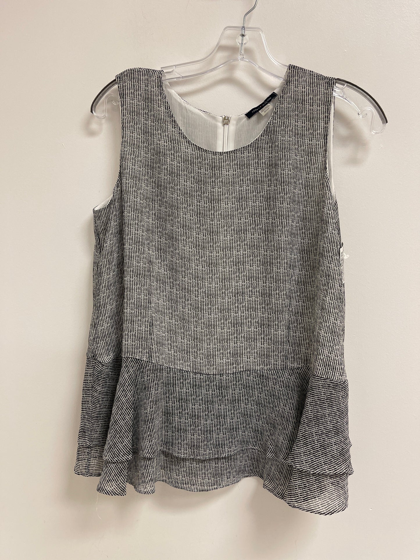 Top Sleeveless By Tommy Hilfiger In Black & White, Size: S