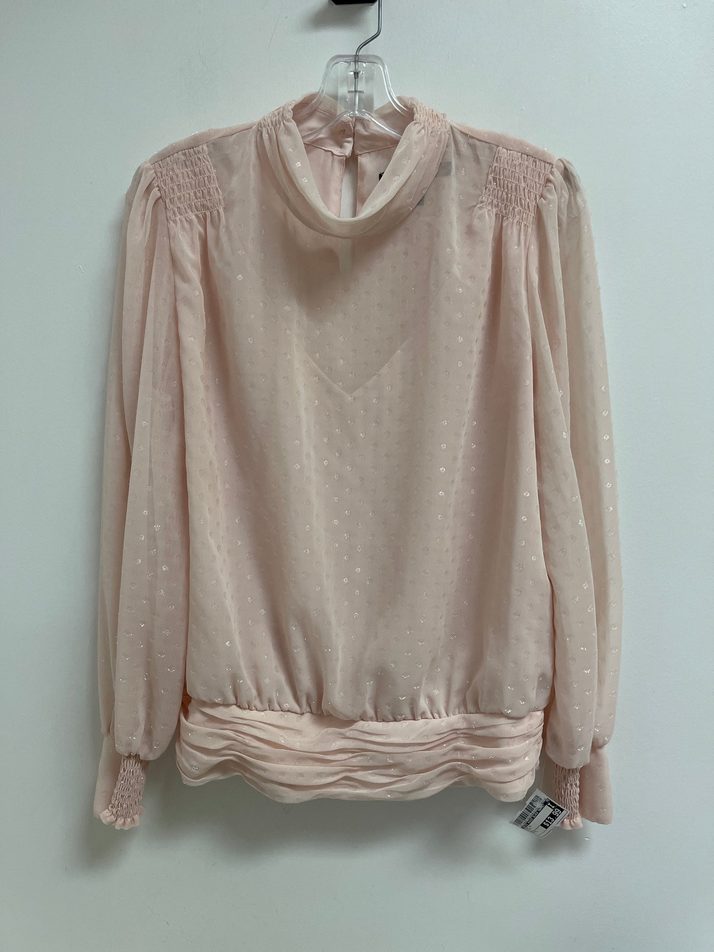 Top Long Sleeve By White House Black Market In Pink, Size: L