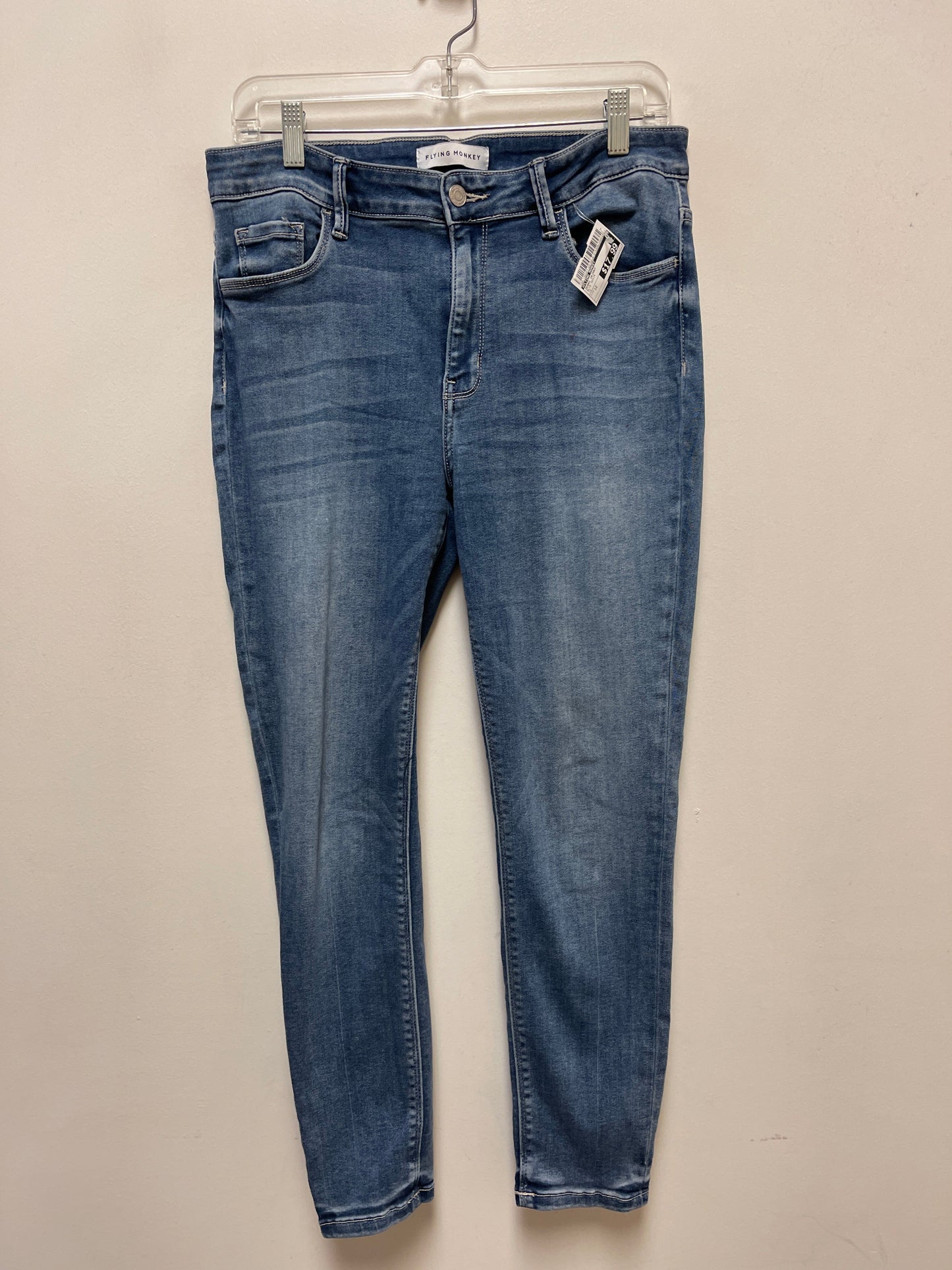 Jeans Skinny By Flying Monkey In Blue Denim, Size: 12