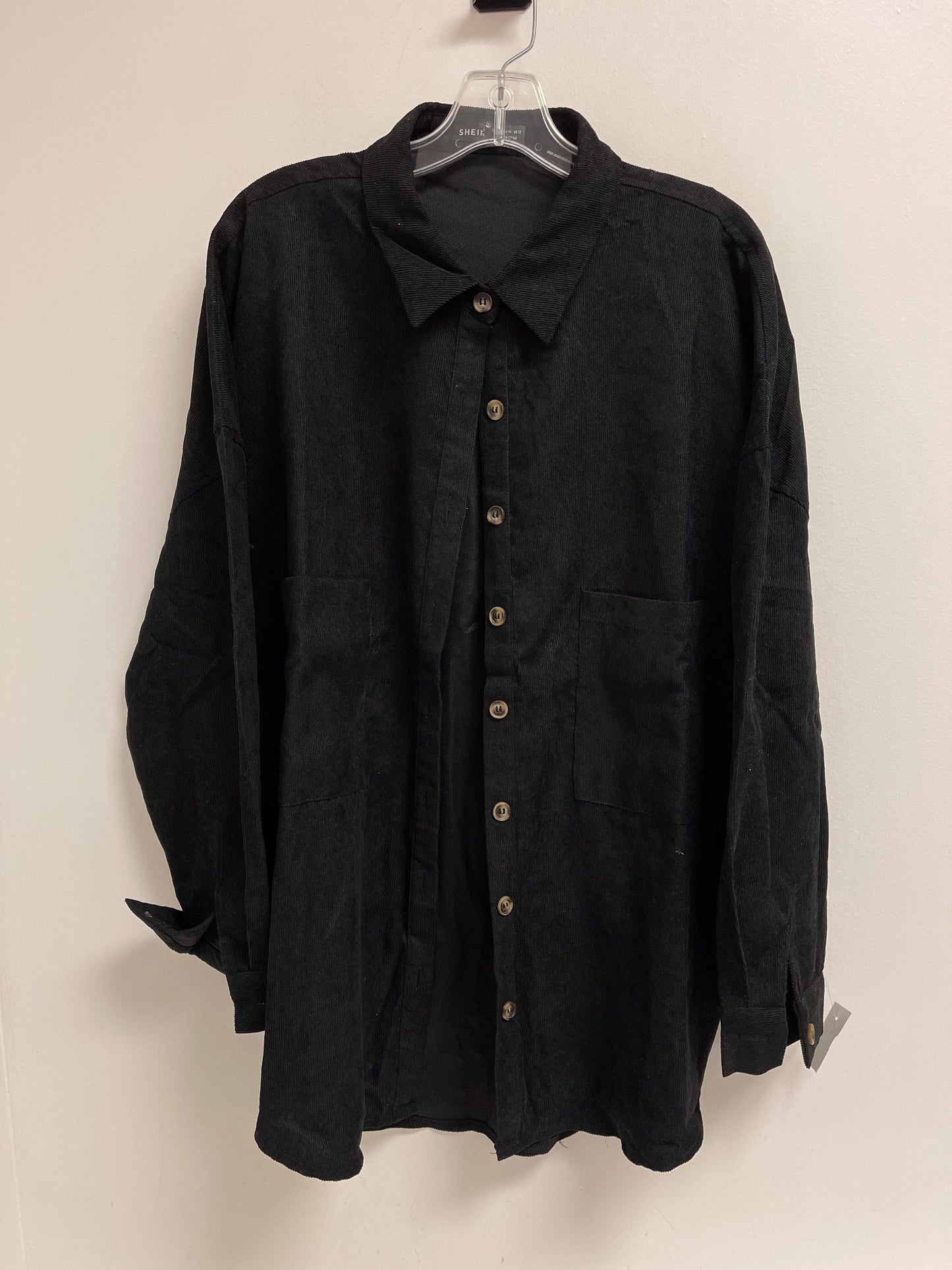 Jacket Shirt By Shein In Black, Size: Xl