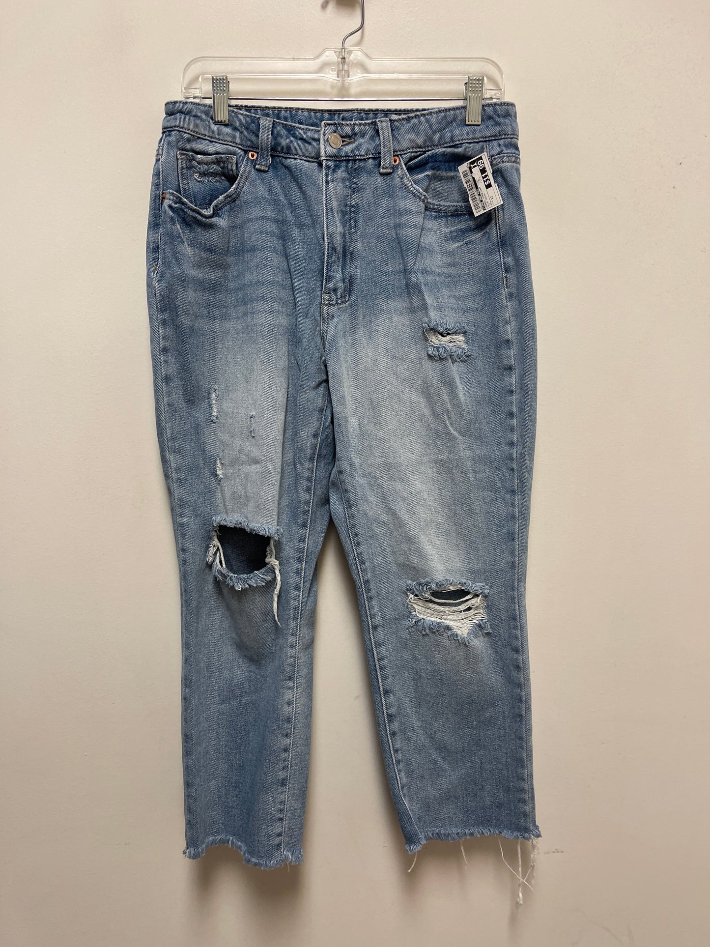 Jeans Straight By Time And Tru In Blue Denim, Size: 12