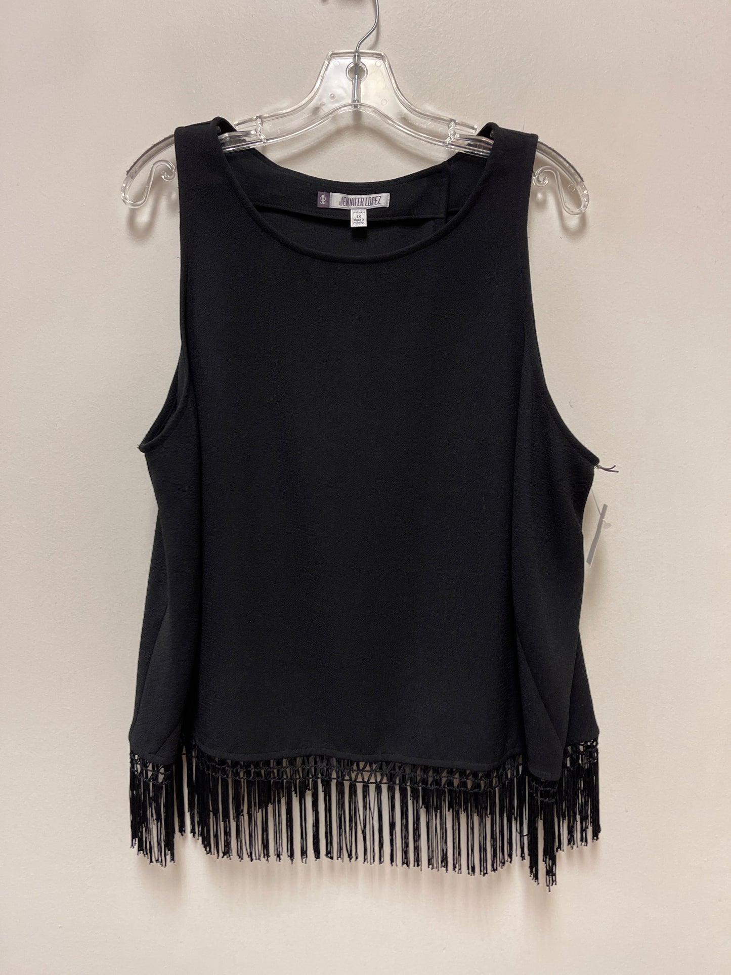 Top Sleeveless By Jennifer Lopez In Black, Size: 1x