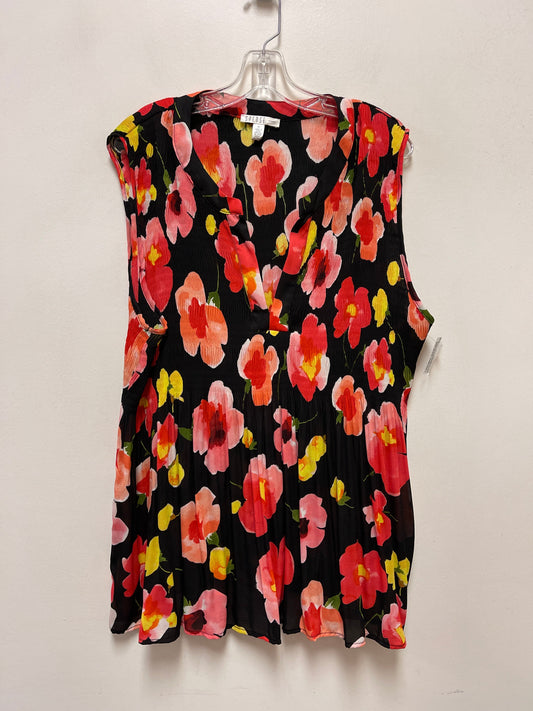 Top Sleeveless By Spense In Black & Red, Size: 3x