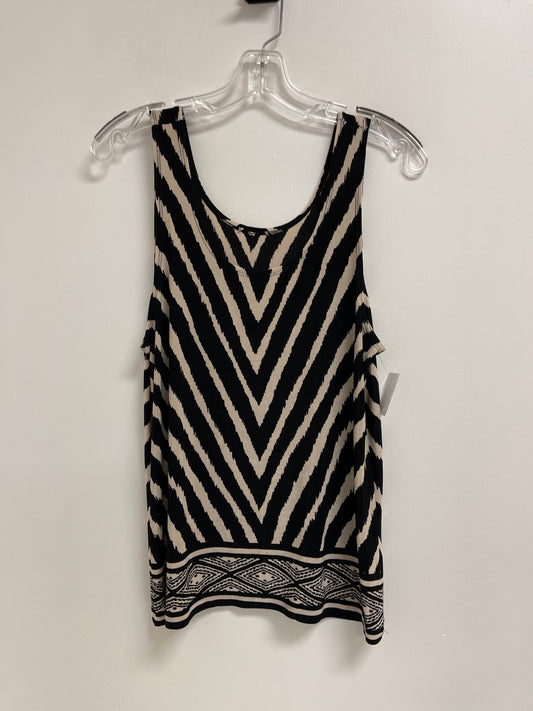 Tank Top By Clothes Mentor In Black & Cream, Size: M