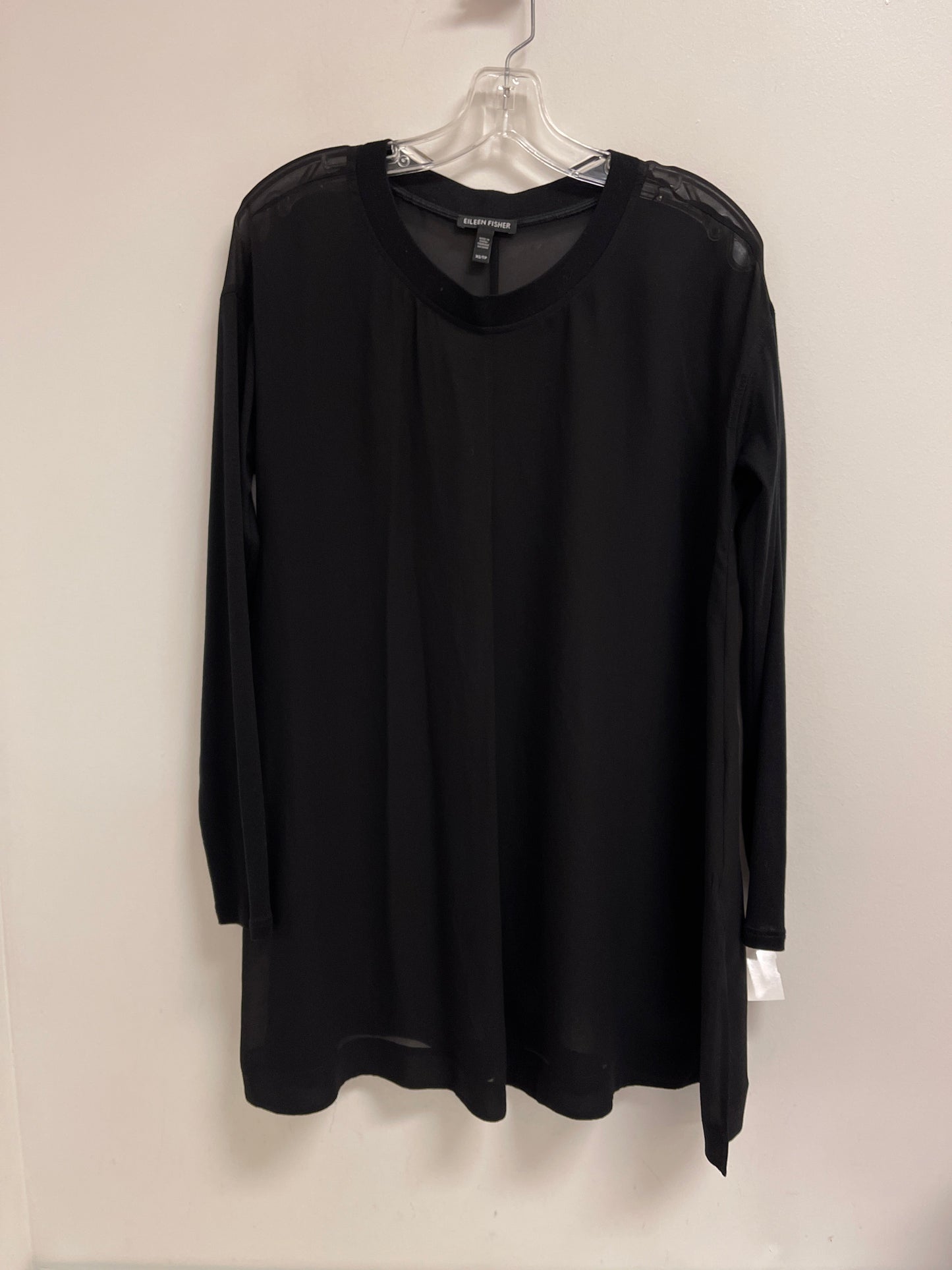 Tunic Long Sleeve By Eileen Fisher In Black, Size: Xs