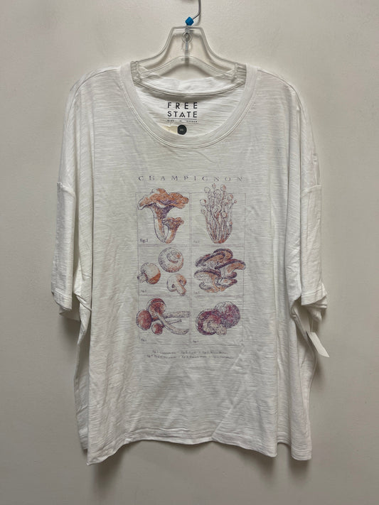 Top Short Sleeve By Clothes Mentor In White, Size: 2x