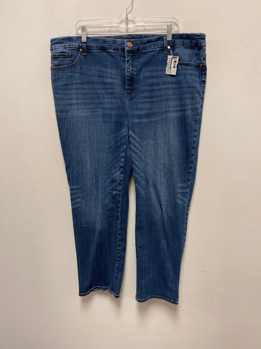 Jeans Cropped By Chicos In Blue Denim, Size: 20