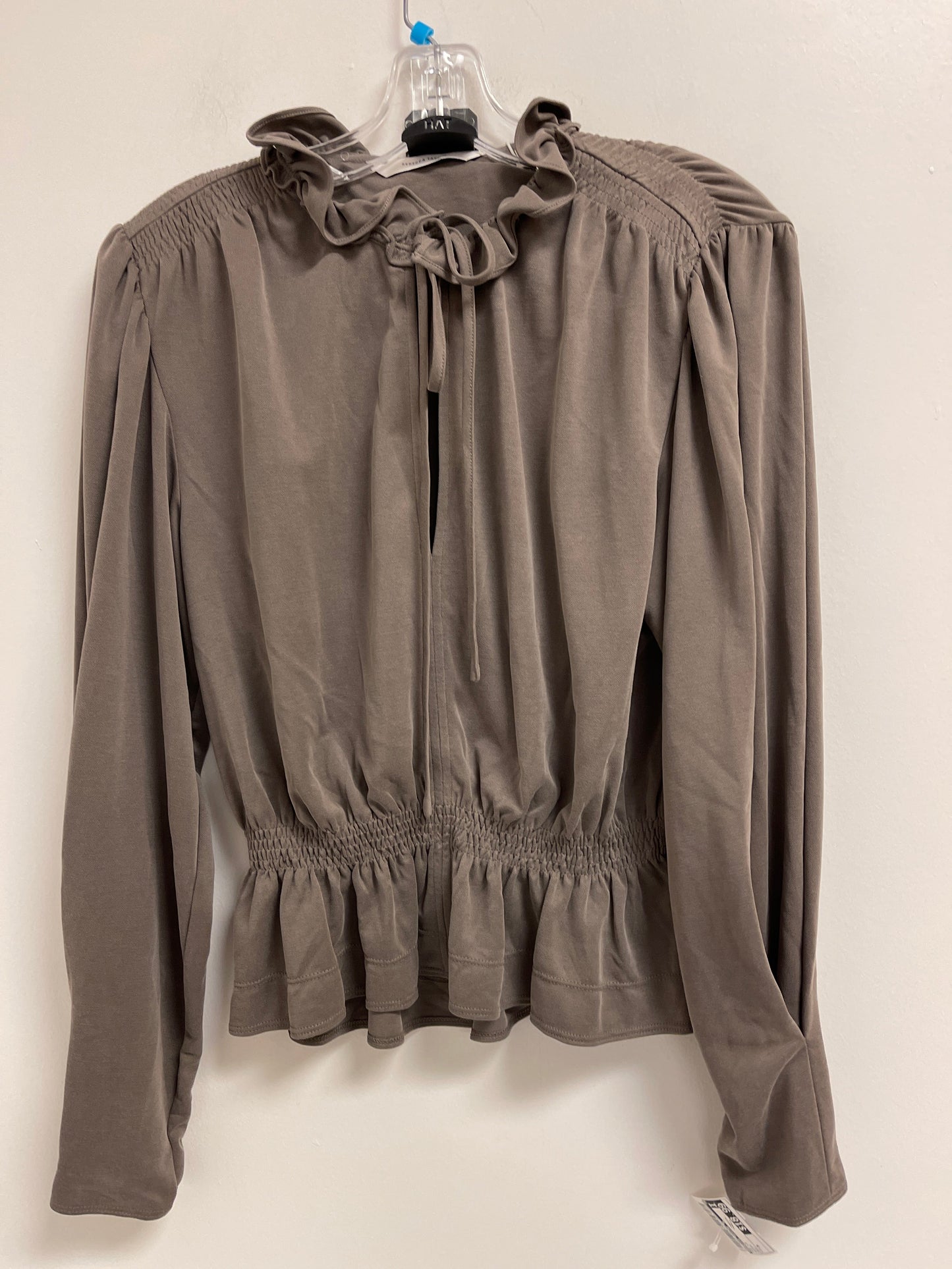 Top Long Sleeve By Rebecca Taylor In Brown, Size: M