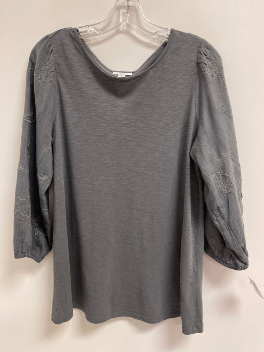 Top Long Sleeve By J. Jill In Grey, Size: S