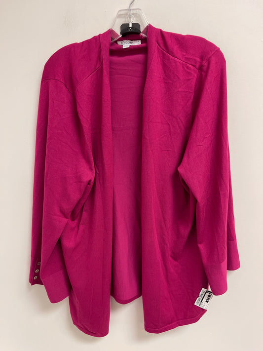 Cardigan By Chicos In Purple, Size: 2x