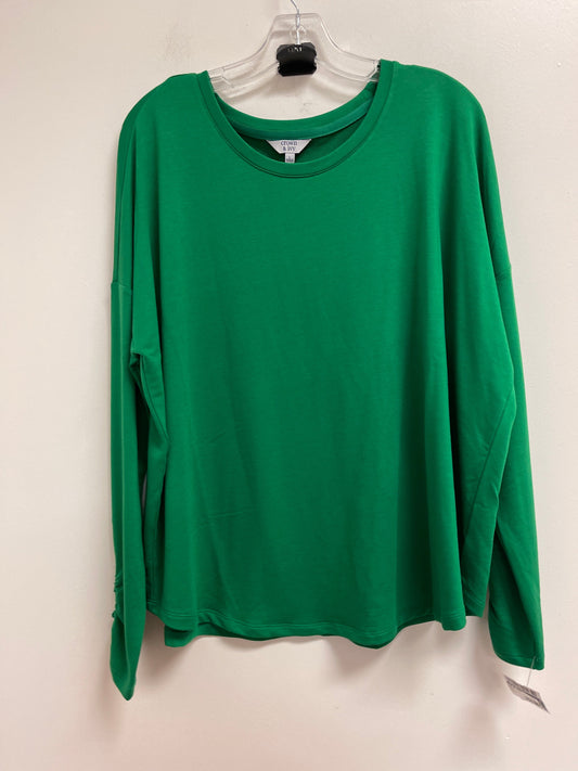 Top Long Sleeve Basic By Crown And Ivy In Green, Size: L